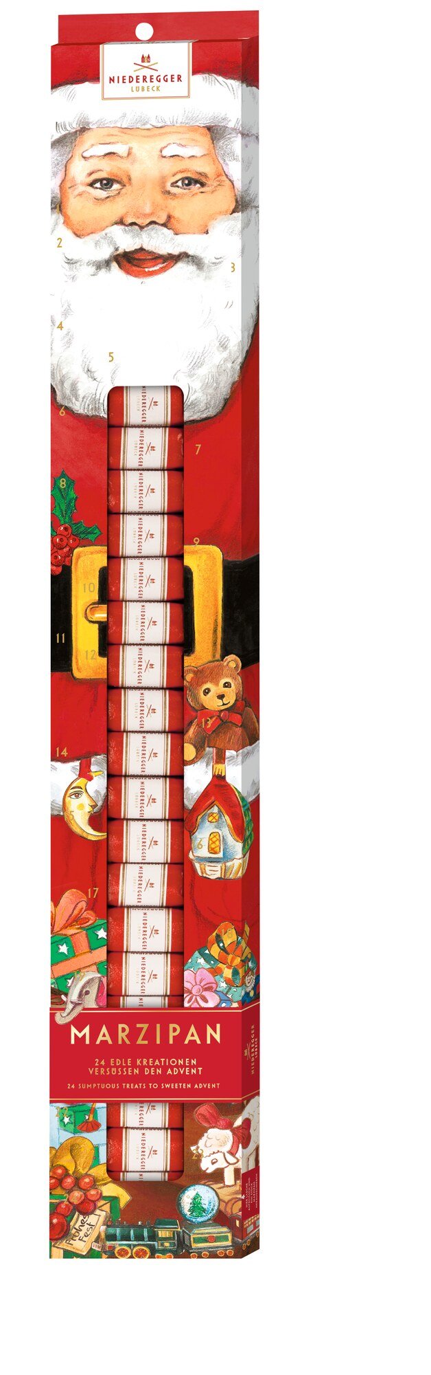 Niederegger Stangen-Adventskalender Marzipan Klassiker