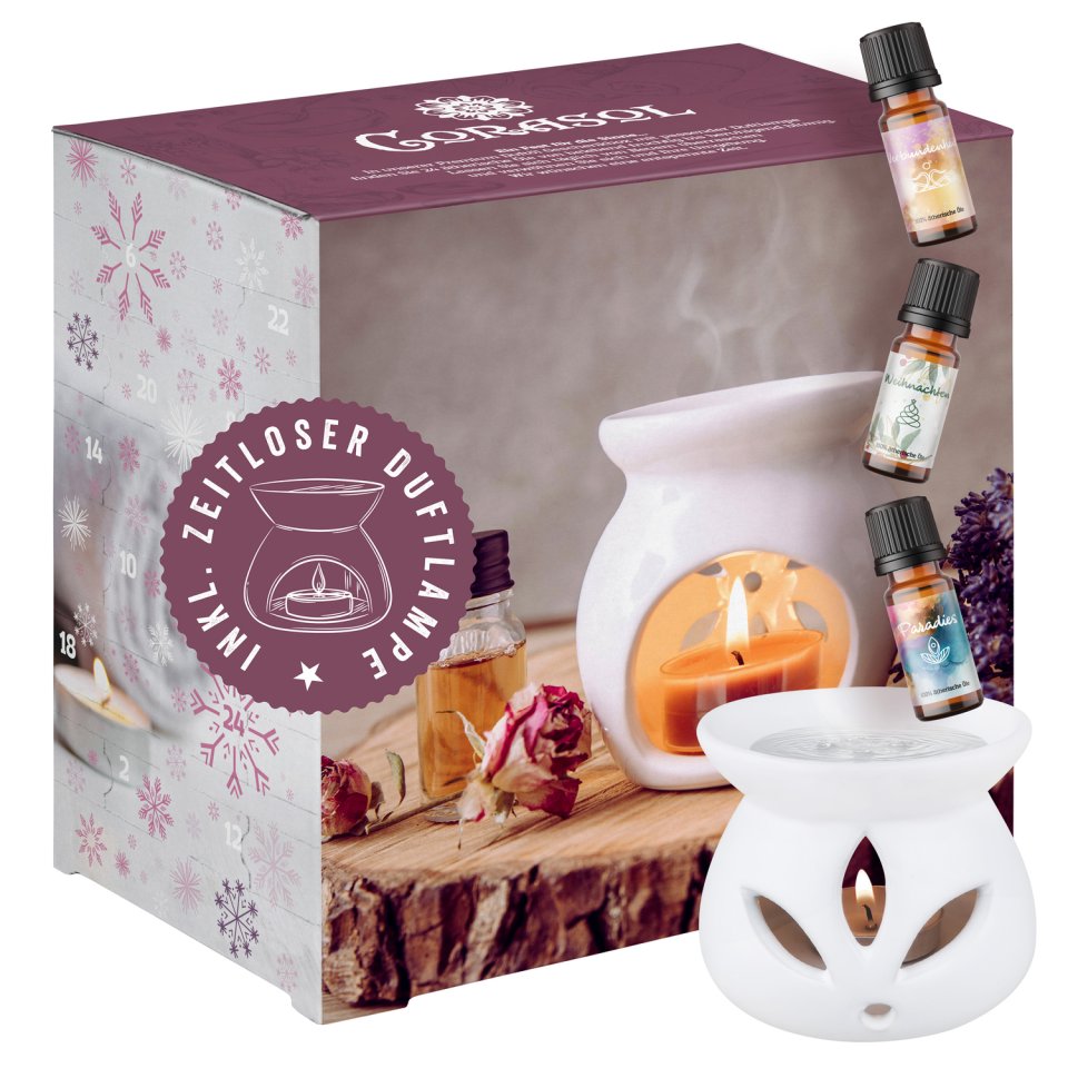 Corasol Wellness Duftöl Adventskalender mit Duftlampe