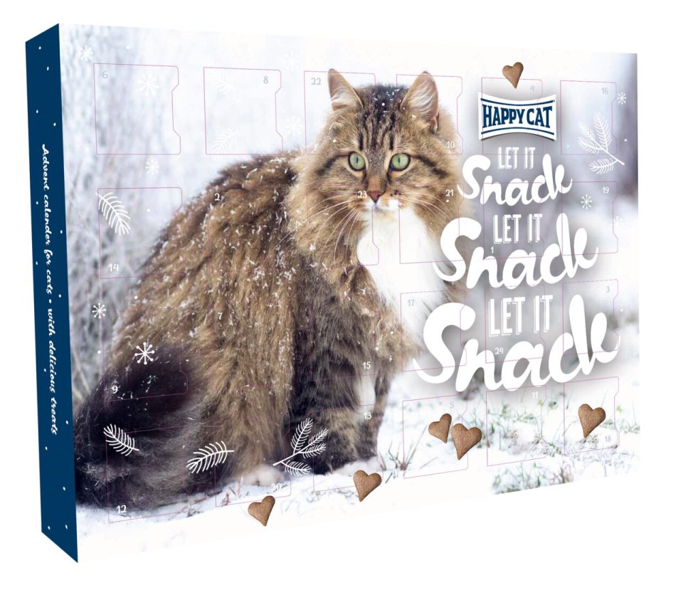 Happy Cat Adventskalender für Katzen mit Herz-Snacks