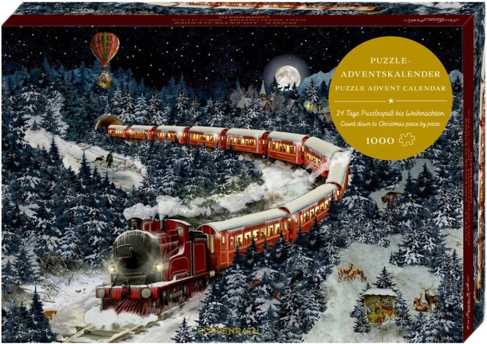 Coppenrath Puzzle-Adventskalender „Weihnachtsexpress“, 1000 Teile