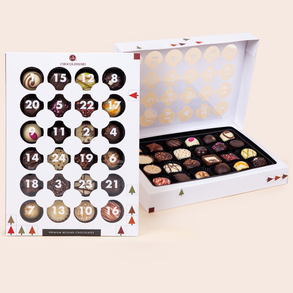 Chocolissimo Pralinen-Adventskalender „Obsession“ mit 24 Pralinen