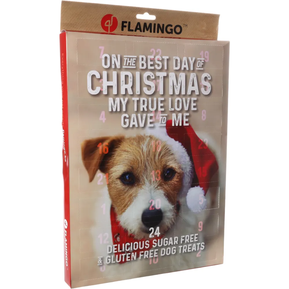 Flamingo Hunde-Adventskalender Chick'n Snack