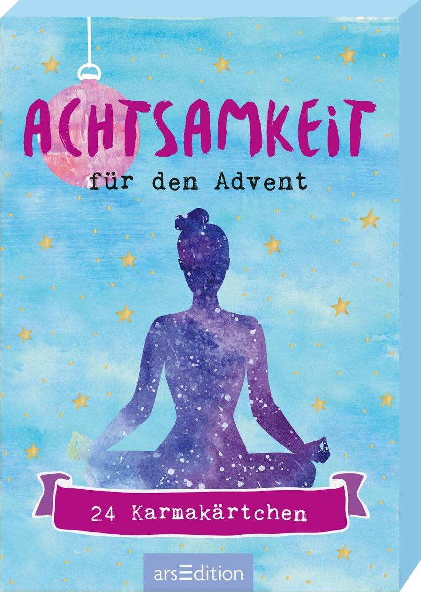 arsEdition Achtsamkeit für den Advent – Kartenbox mit 24 Karmakärtchen Adventskalender