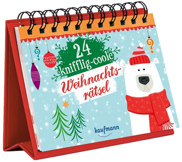 Kaufmann 24 knifflig-coole Weihnachtsrätsel – Rätsel-Adventskalender zum Aufstellen
