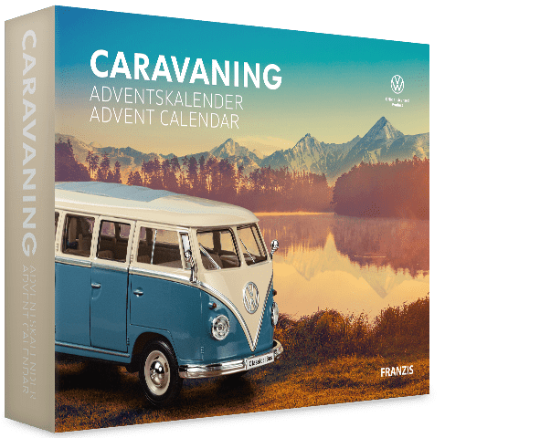 Franzis Caravaning Adventskalender mit VW Bulli T1 im Maßstab 1:24