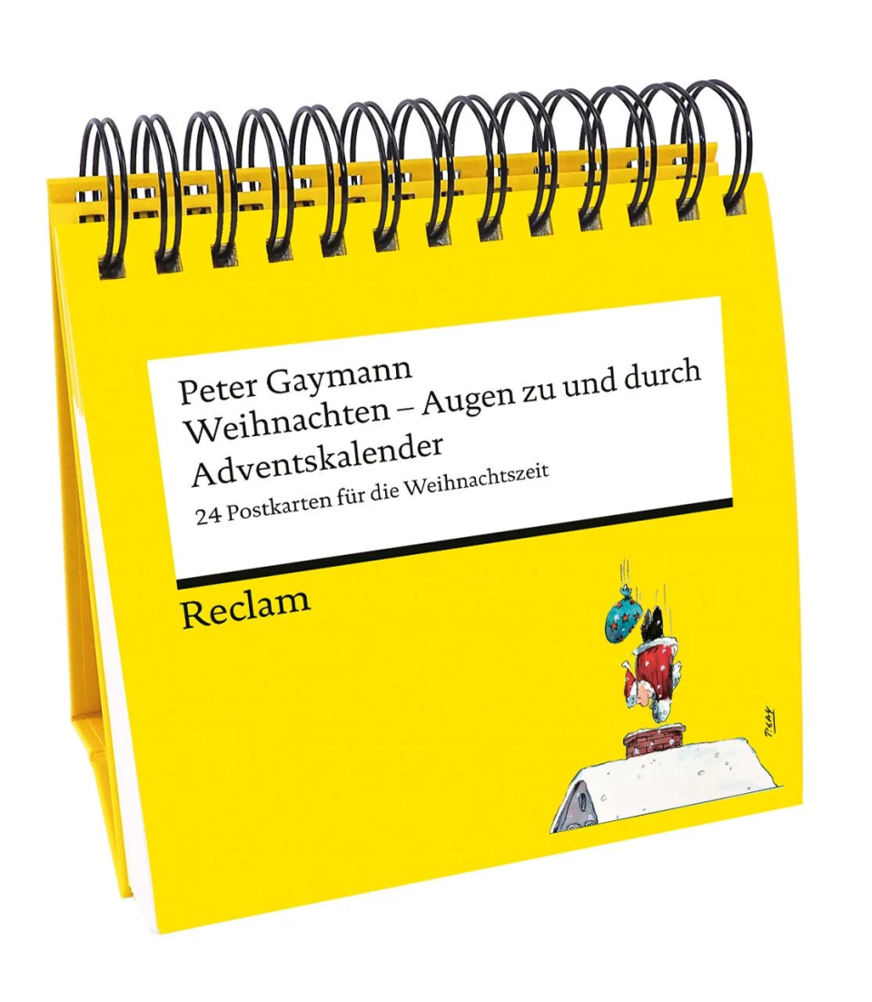 Reclam Weihnachten – Augen zu und durch. Postkarten-Adventskalender 2026