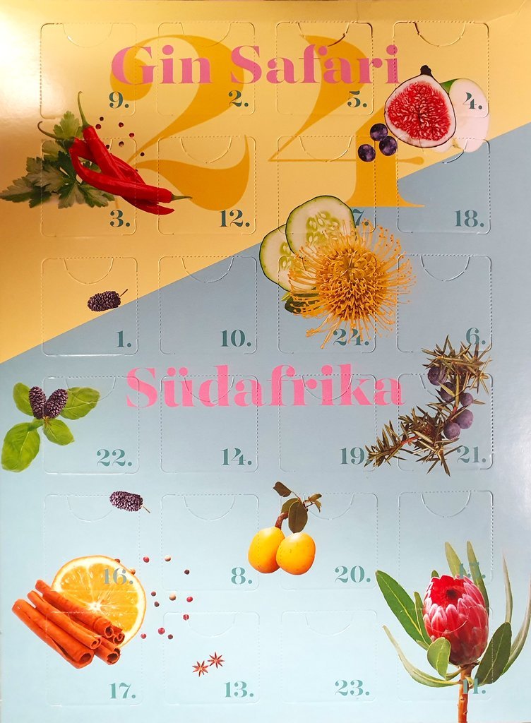 Südafrika Genuss Gin-Adventskalender Südafrika – 24 x 50 ml Craft Gin