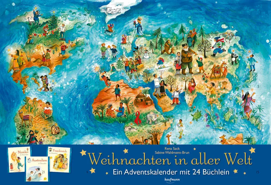 Kaufmann Weihnachten in aller Welt – Adventskalender mit 24 Büchlein