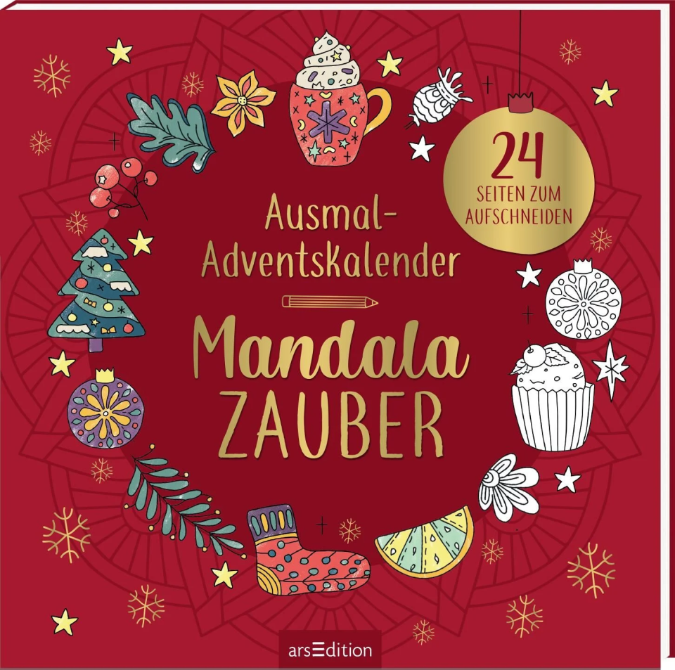 arsEdition Ausmal-Adventskalender – Mandala-Zauber