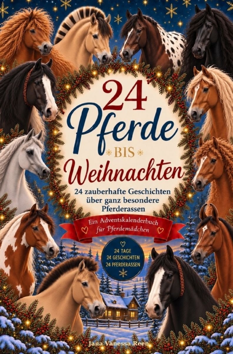 Reenhaus Verlag 24 Pferde bis Weihnachten – Adventskalenderbuch für Pferdemädchen