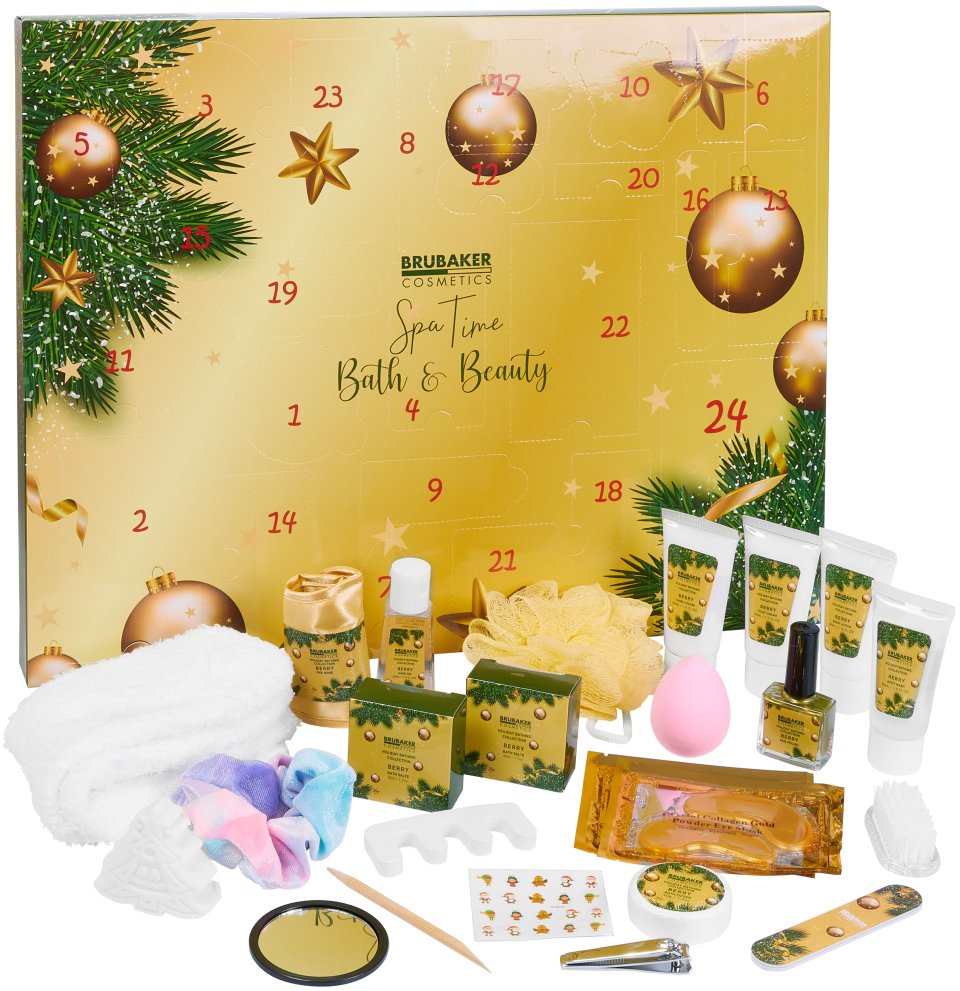 BRUBAKER Cosmetics Beauty-Adventskalender „Spa Time – Bath & Beauty“ Gold