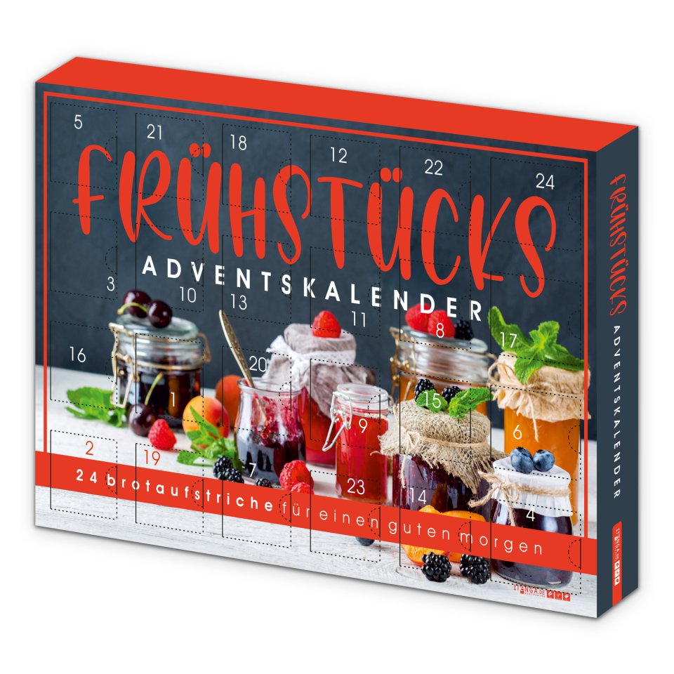 itenga Frühstücks-Adventskalender mit 24 Brotaufstrichen