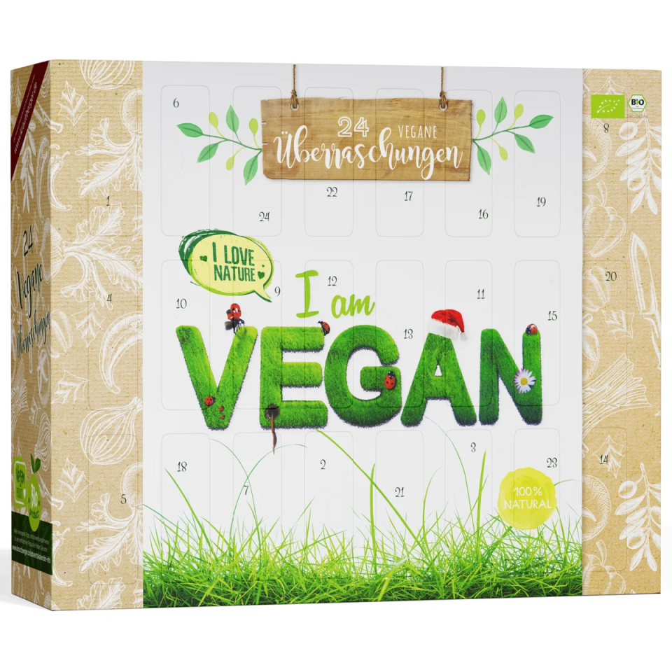 BOXILAND (UMBRELLA) Vegan Adventskalender 2026 Bio – 24 pflanzliche Snacks & Süßigkeiten