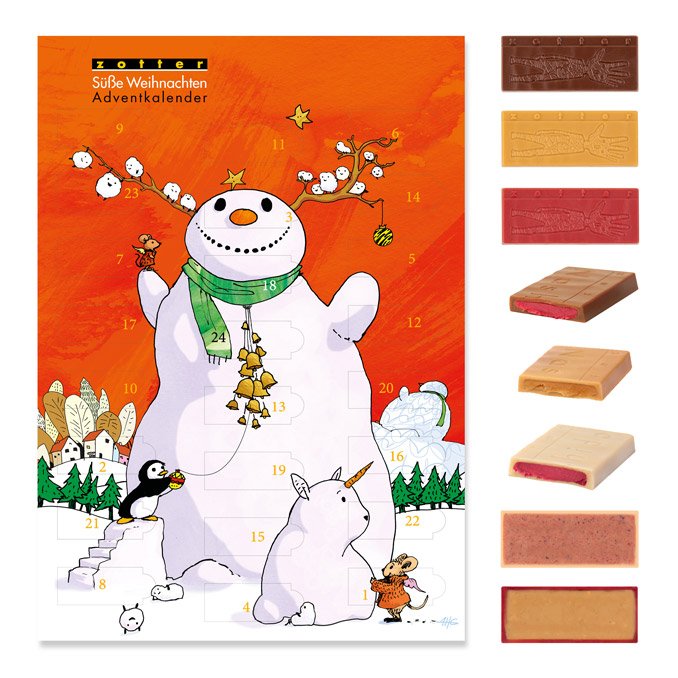 Zotter Süße Weihnachten Adventskalender 2026