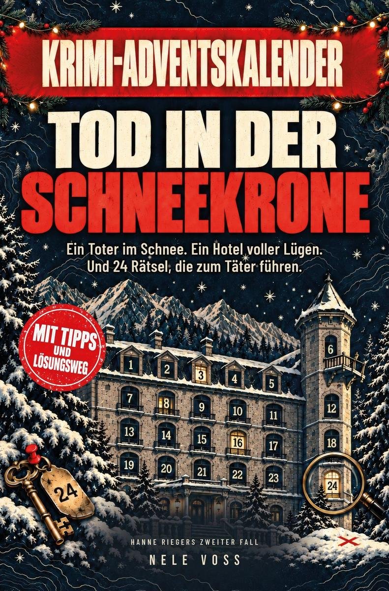 Papierherz Verlag Tod in der Schneekrone – Krimi-Adventskalender für Erwachsene 2026