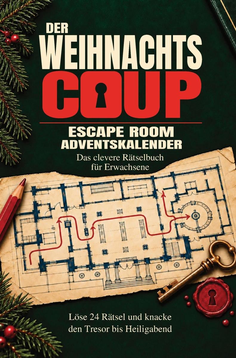 Dalien Verlag Der Weihnachtscoup – Escape Room Adventskalender: Das clevere Rätselbuch für Erwachsene 2026