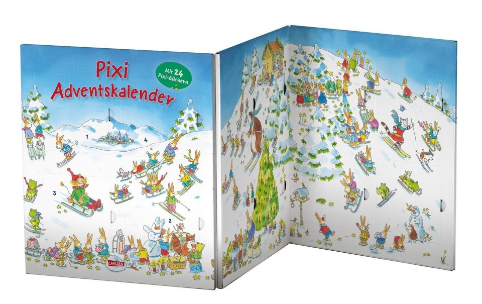 Carlsen Pixi Adventskalender als Leporello – mit 24 Pixi-Büchern