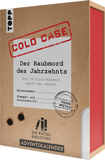 TOPP Die Rätselbibliothek Adventskalender – Cold Case: Der Raubmord des Jahrzehnts