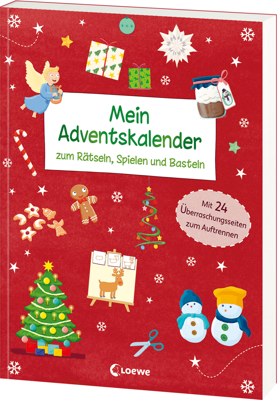 Loewe Mein Adventskalender zum Rätseln, Spielen und Basteln – Mit 24 Überraschungsseiten zum Auftrennen