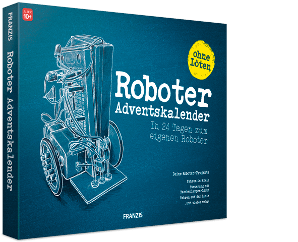 Franzis Roboter-Adventskalender – in 24 Tagen zum eigenen fahrenden Roboter