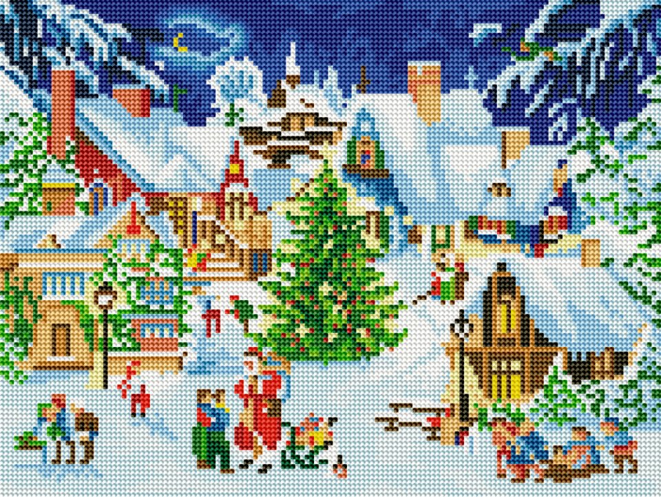 Coppenrath Diamond-Painting-Adventskalender – Zauberhaftes Winterdorf mit 15.000 Diamantsteinchen
