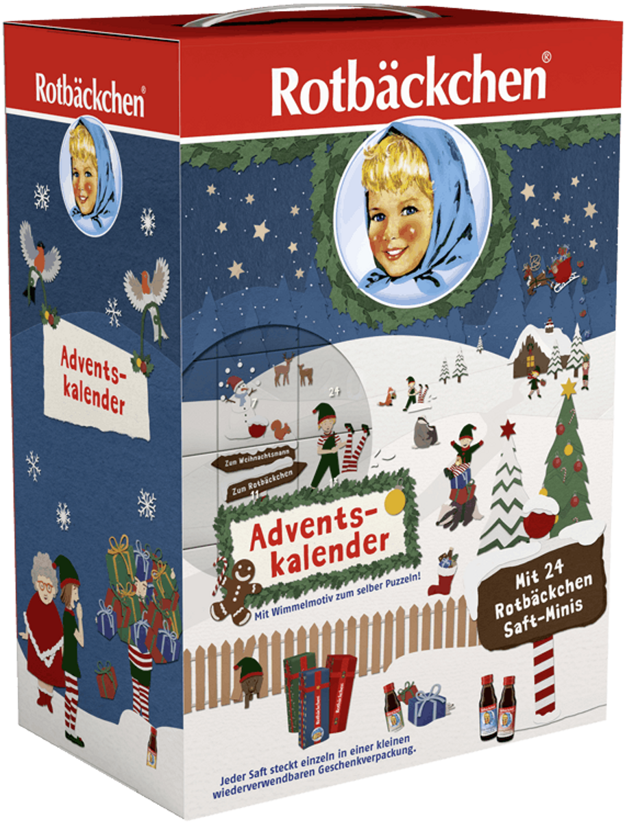 ROTBÄCKCHEN Saft-Adventskalender 2026