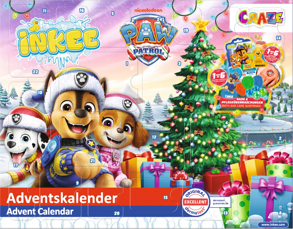 INKEE PAW Patrol Bade-Adventskalender 2026