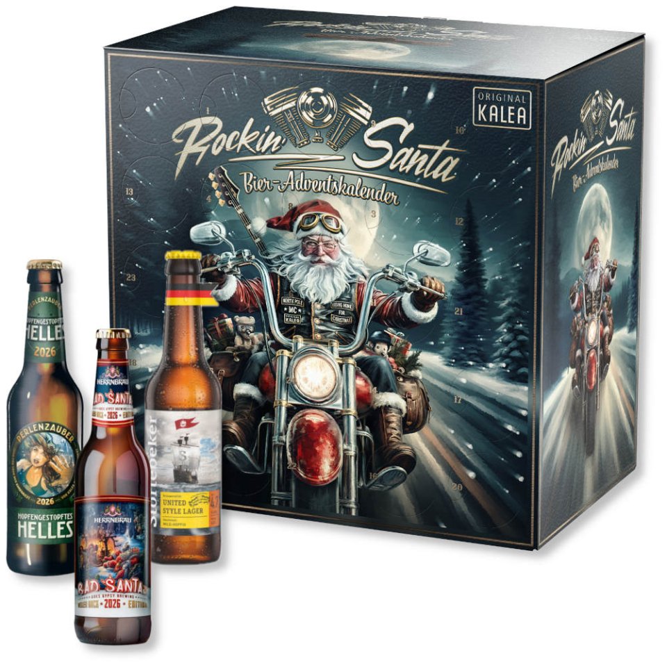 Kalea Bier-Adventskalender 2026 „Rockstar Santa“