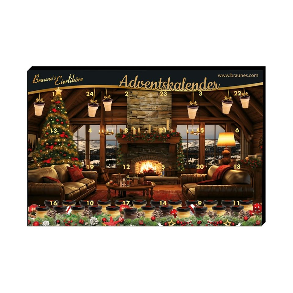 Braunes Eierlikör-Adventskalender 2026 „Kaminstube“