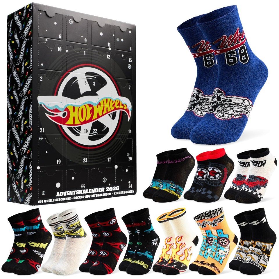 Get Trend Hot Wheels Socken-Adventskalender 2026