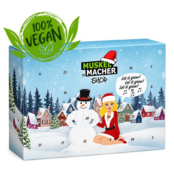 Muskelmacher veganer Sport-Adventskalender 2026