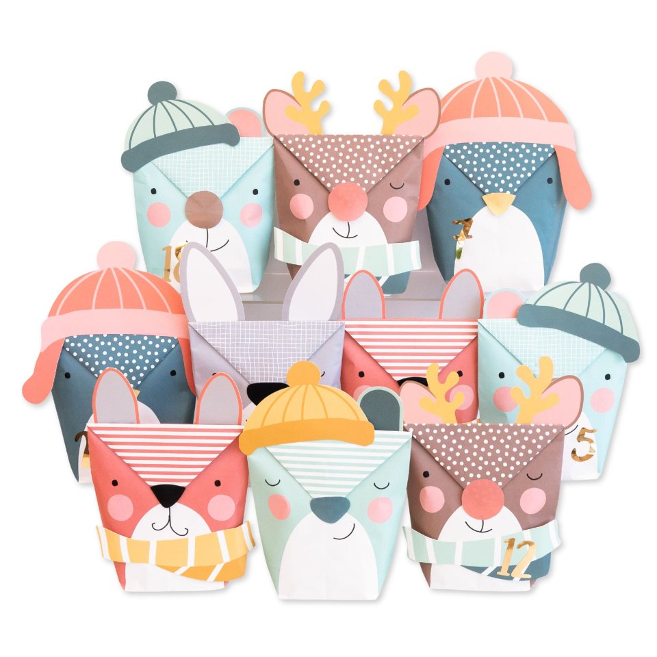 Papierdrachen DIY-Adventskalender 2026 „Wintertiere“