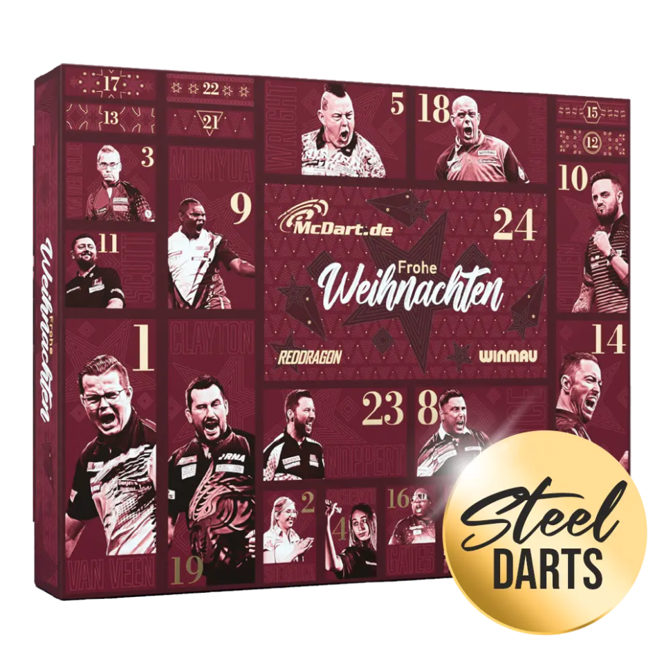 McDart Premium Adventskalender 2026 für Steeldart-Spieler