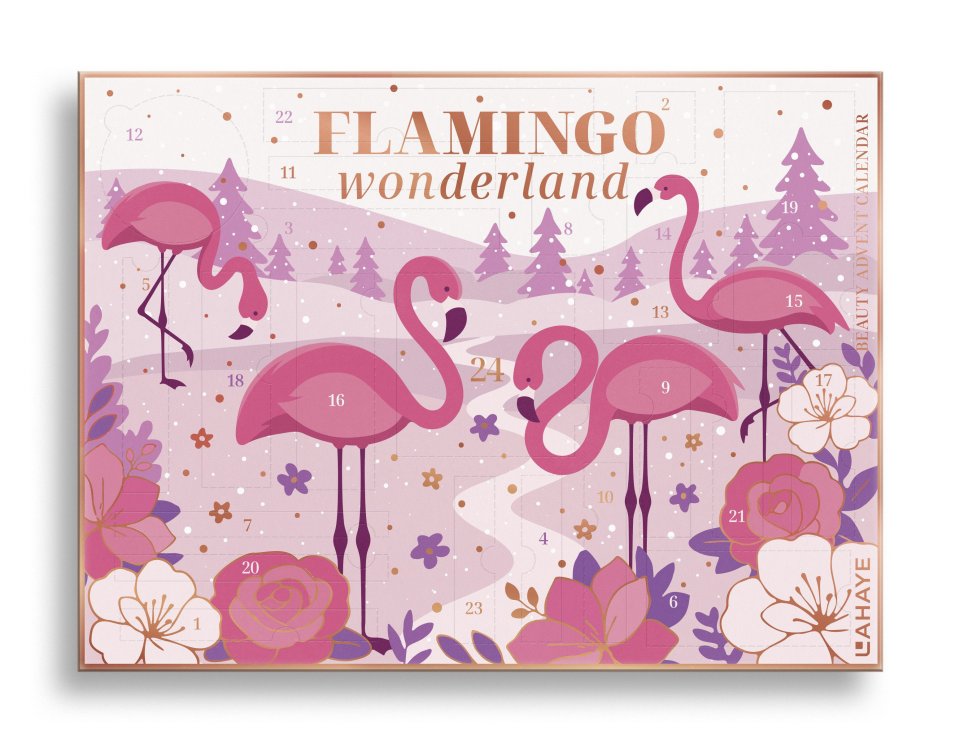 Pink-Flamingo LAHAYE Beauty-Adventskalender 2026 PINK FLAMINGO