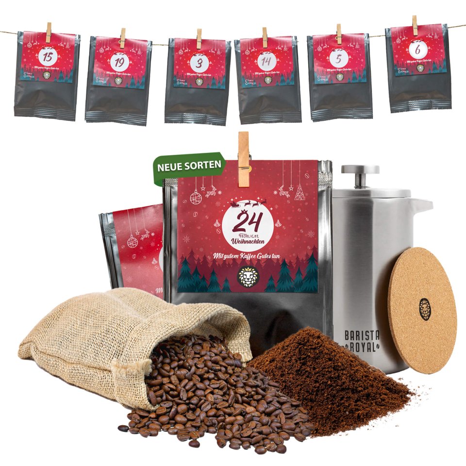 No-Name Premium Kaffee-Adventskalender inkl. French Press