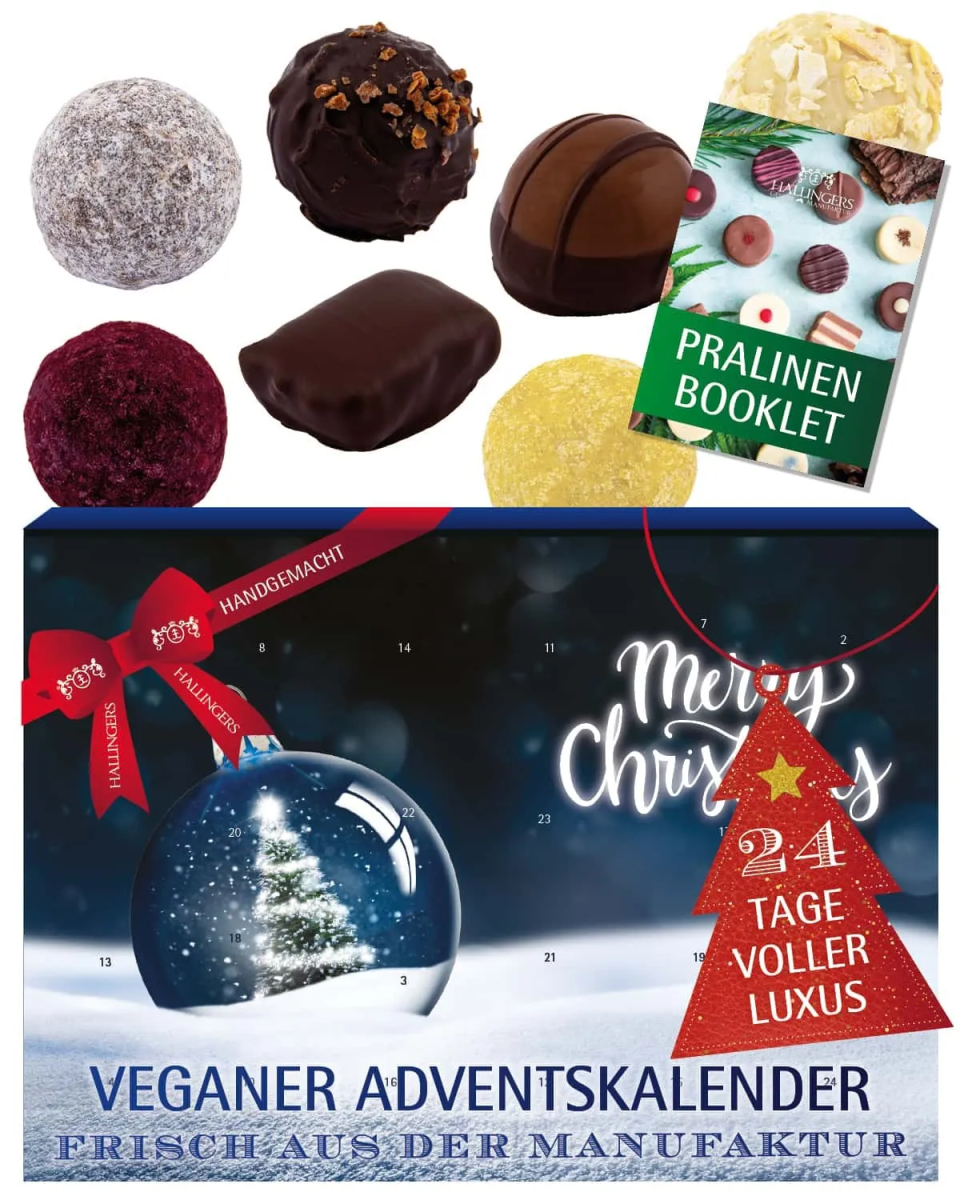 Hallingers veganer Pralinen-Adventskalender