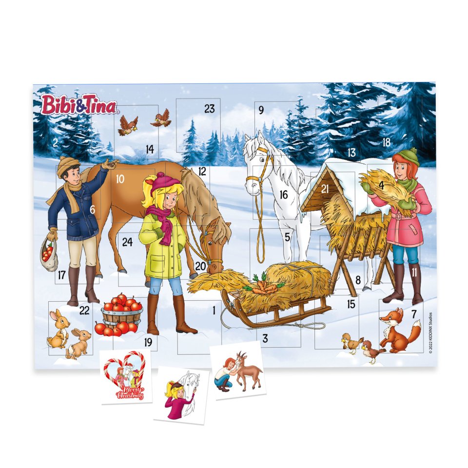 Papierdrachen Tattoo-Adventskalender „Bibi & Tina“ 2026