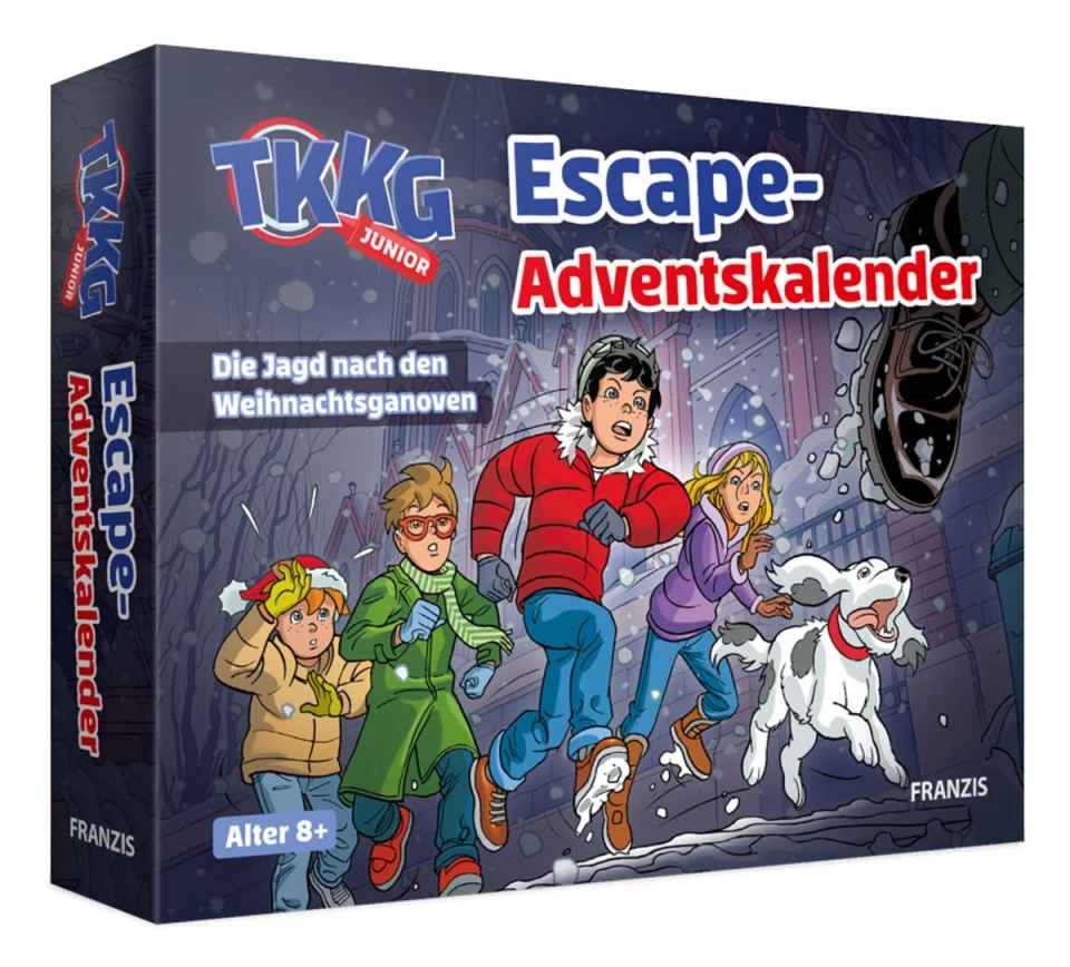 FRANZIS TKKG Junior Escape-Adventskalender „Die Jagd nach den Weihnachtsganoven“