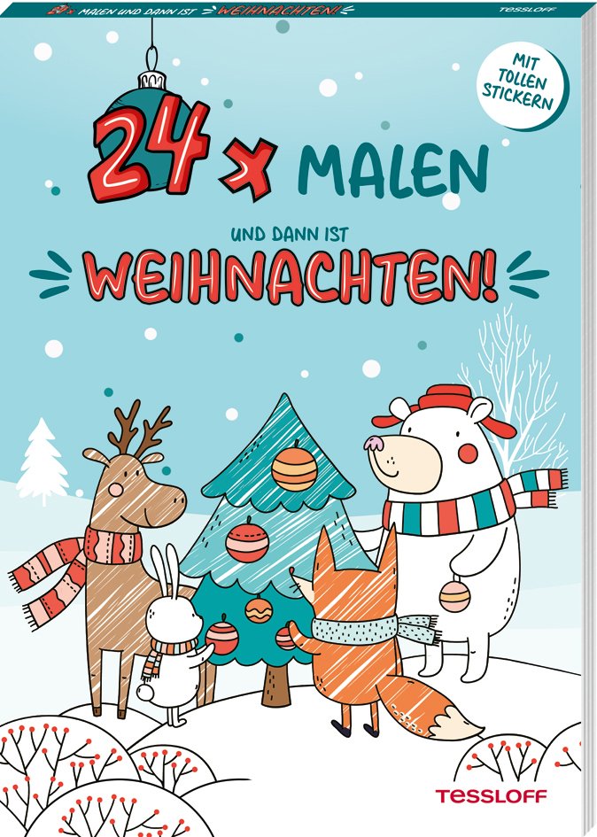 Tessloff 24 x malen und dann ist Weihnachten! – Ausmal-Adventskalender