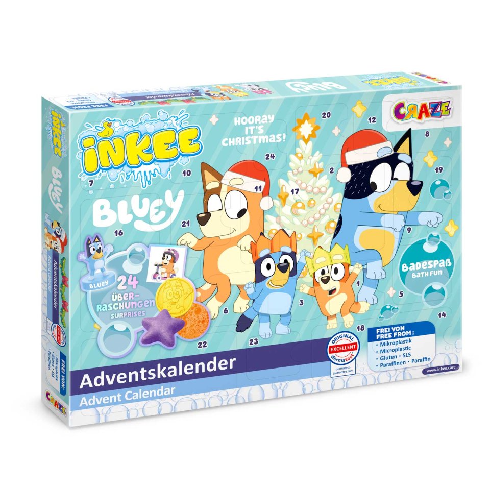 CRAZE INKEE INKEE Bluey Bade-Adventskalender 2026