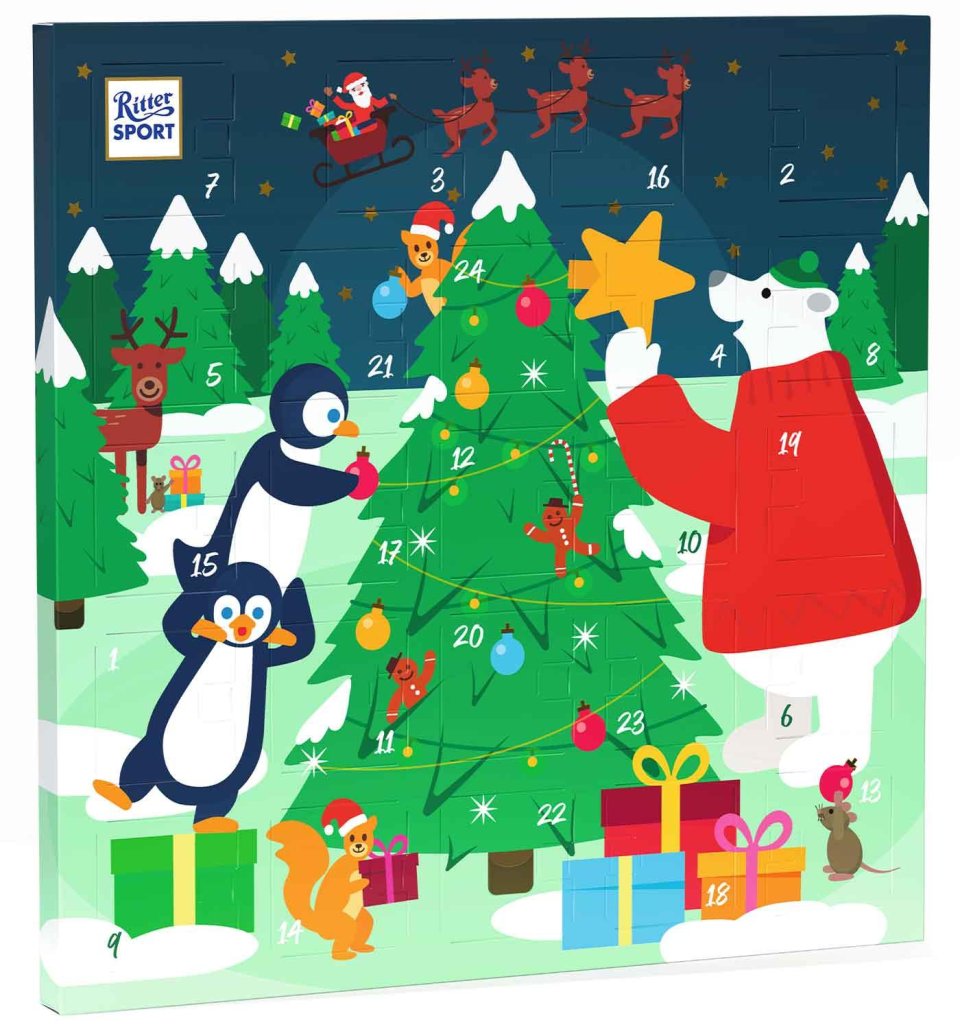 Ritter Sport Quadrat-Adventskalender