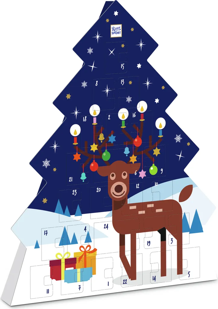Ritter Sport Schokowürfel-Adventskalender „Tannenbaum“