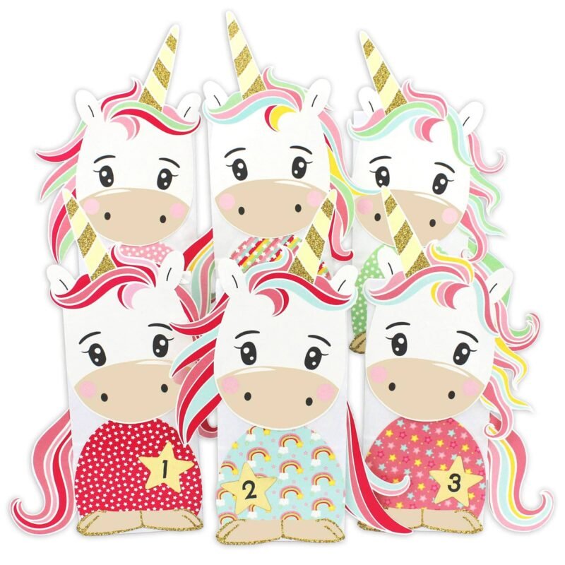 Papierdrachen DIY-Adventskalender Einhorn