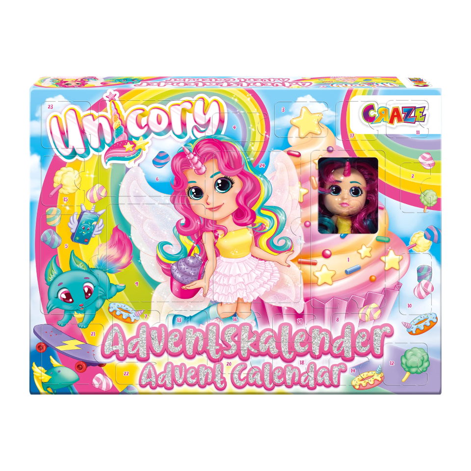 CRAZE UNICORY Spielzeug-Adventskalender mit Puppe
