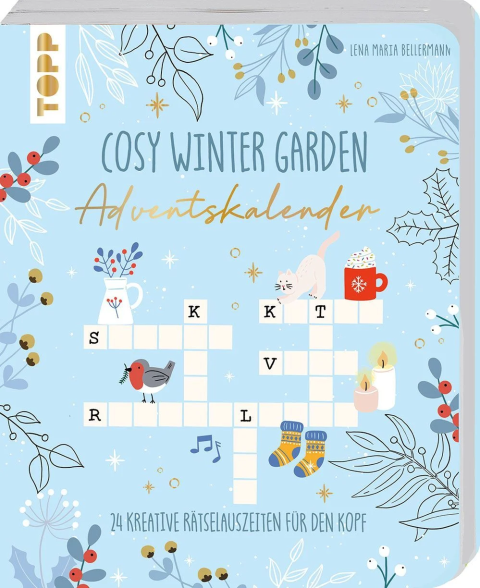 TOPP (frechverlag) Cosy Winter Garden Adventskalender – 24 kreative Rätselauszeiten