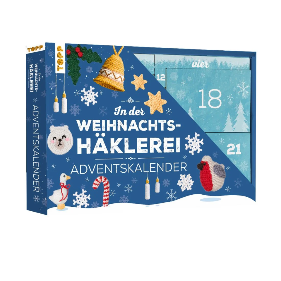 TOPP (frechverlag) In der Weihnachtshäklerei – Häkel-Adventskalender mit Material