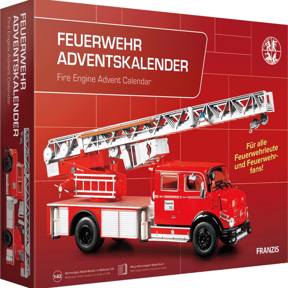Franzis Feuerwehr Adventskalender – Metallmodell Mercedes-Benz L1519 1:43