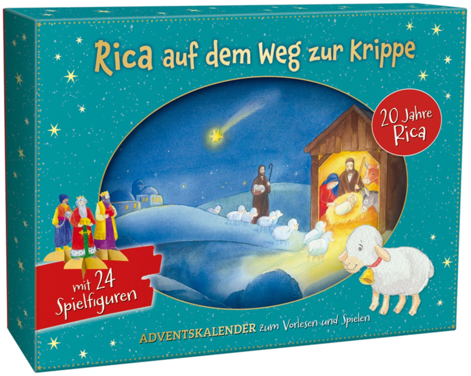 Kaufmann Verlag Rica auf dem Weg zur Krippe – Adventskalender mit 24 Spielfiguren