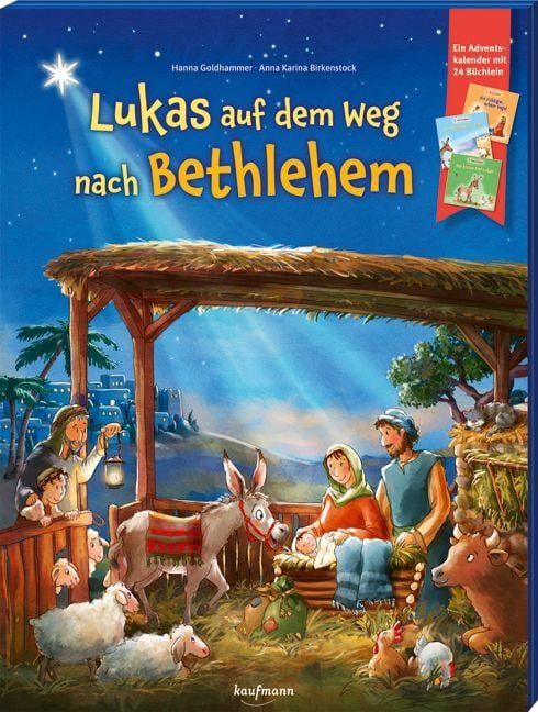 Kaufmann Verlag Lukas auf dem Weg nach Bethlehem – Adventskalender mit 24 Büchlein