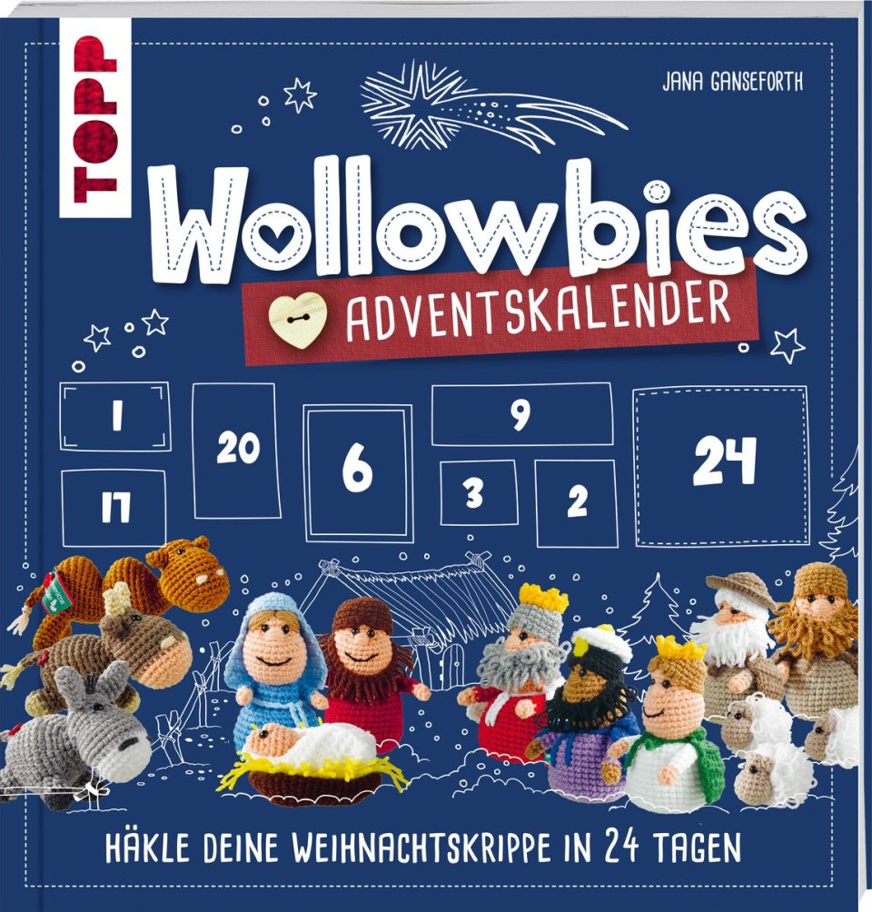TOPP Wollowbies Adventskalender – Häkle deine Weihnachtskrippe in 24 Tagen